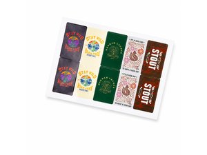 Custom Rectangle Gloss Sticker Sheets (88mm x 50mm)