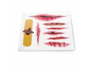 Custom Wound Temporary Tattoos