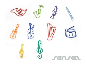 Custom Paper Clips - Shaped (Musical Theme)